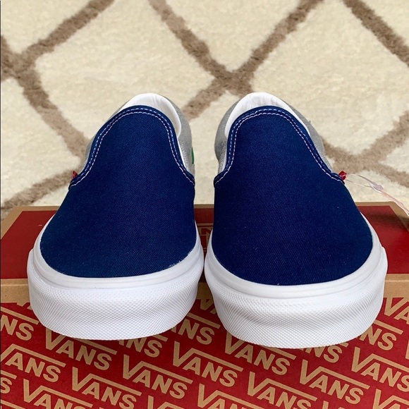 VANS CLASSIC SLIP ON VANS COASTAL GREY/TRUE Wht mn - Picture 11 of 16